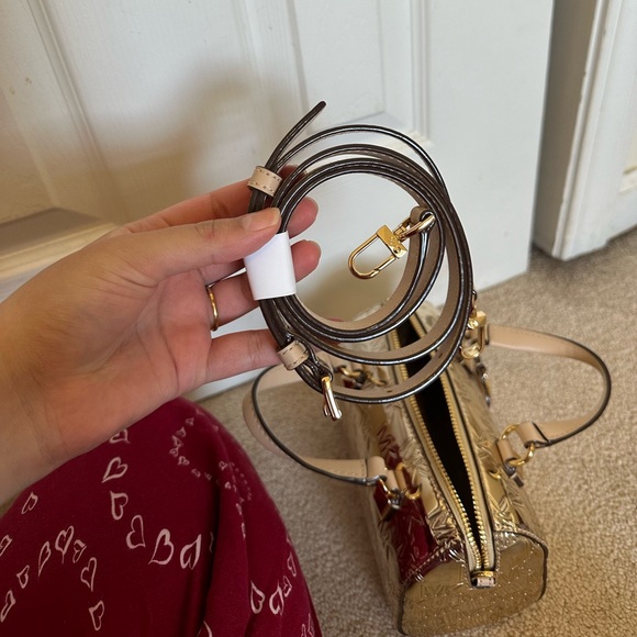 NWT Michael Kors Grayson small duffle crossbody bag metallic - Picture 9 of 9